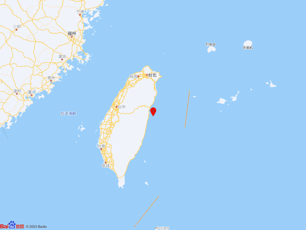 臺灣花蓮縣海域發(fā)生4.3級地震