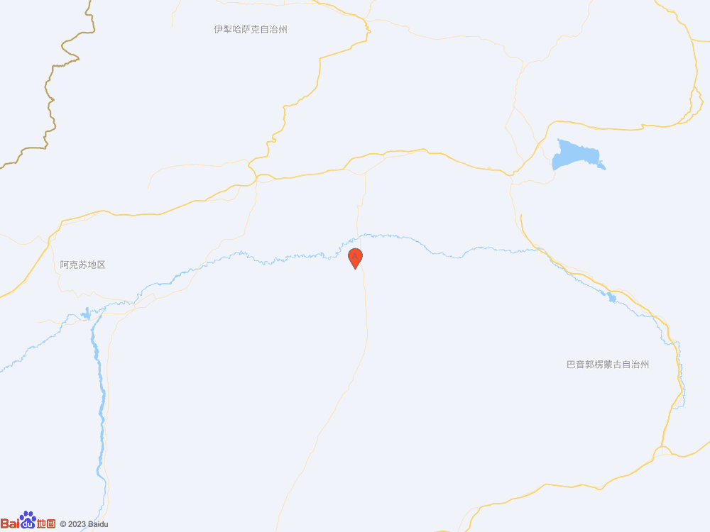 新疆巴音郭楞州尉犁縣發(fā)生3.8級地震