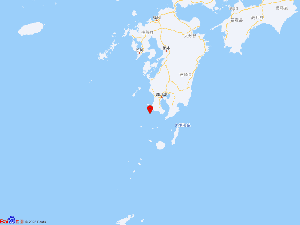 日本九州島（北緯31.20度，東經(jīng)130.20度）發(fā)生5.4級(jí)地震