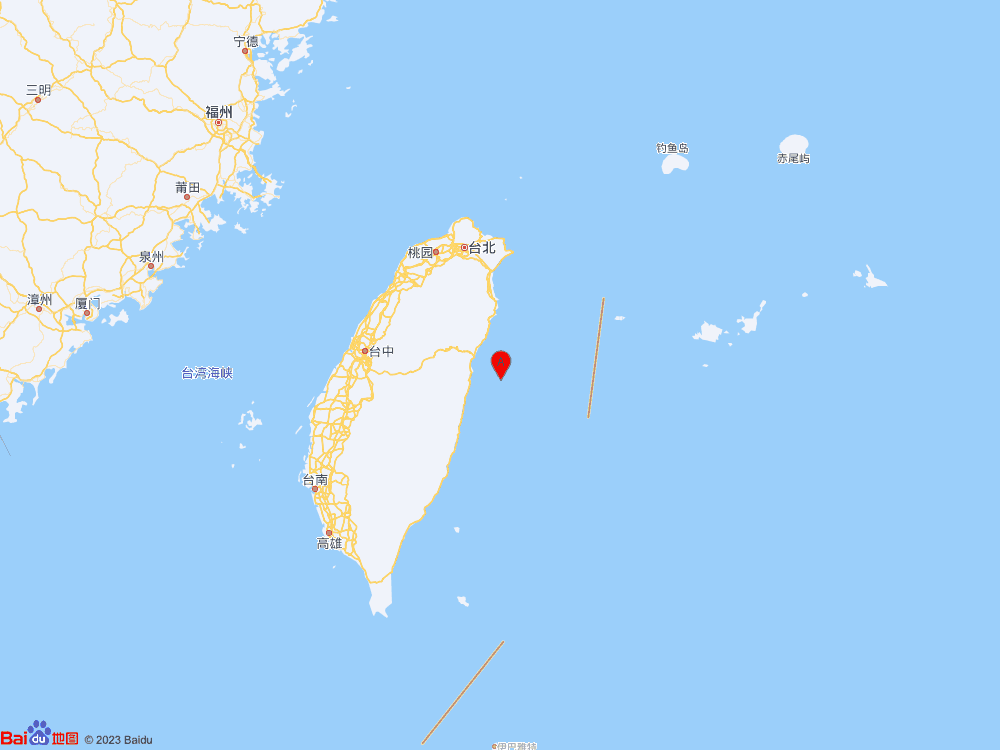 臺灣花蓮縣海域發(fā)生4.8級地震
