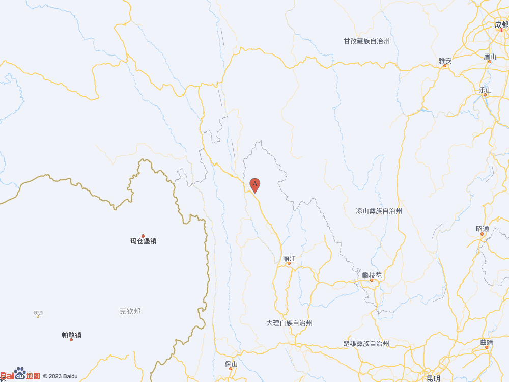 云南迪慶州香格里拉市（北緯28.04度，東經(jīng)99.61度）發(fā)生3.3級地震