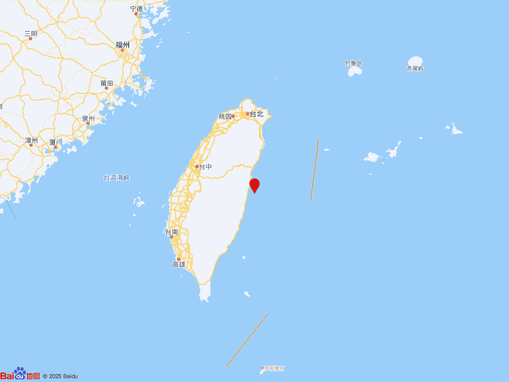 臺灣花蓮縣海域發(fā)生4.3級地震