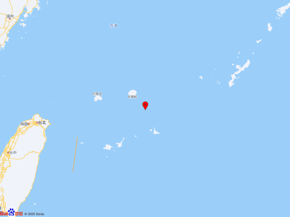 先島諸島（北緯25.45度，東經(jīng)125.00度）發(fā)生5.2級(jí)地震
