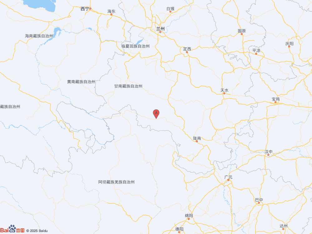 甘肅甘南州迭部縣發(fā)生3.0級地震