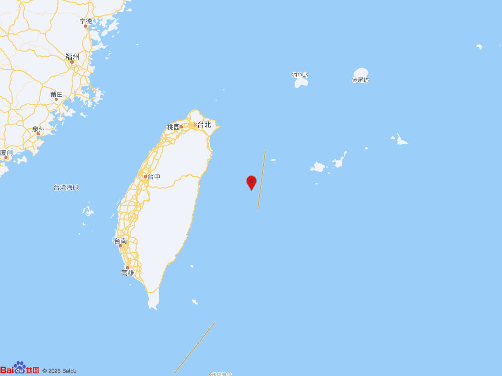 臺灣花蓮縣海域發(fā)生4.1級地震