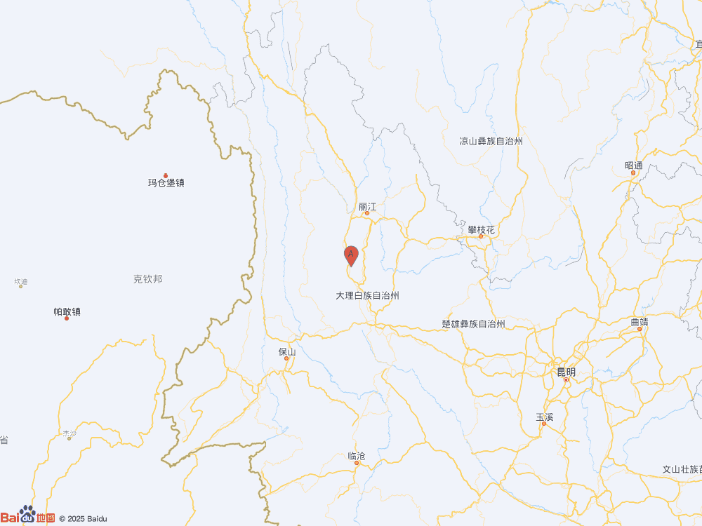 云南大理州洱源縣（北緯26.28度，東經(jīng)100.02度）發(fā)生3.0級地震