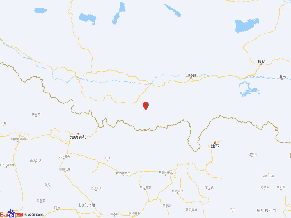 西藏日喀則市定日縣（北緯28.42度，東經(jīng)87.46度）發(fā)生3.3級(jí)地震