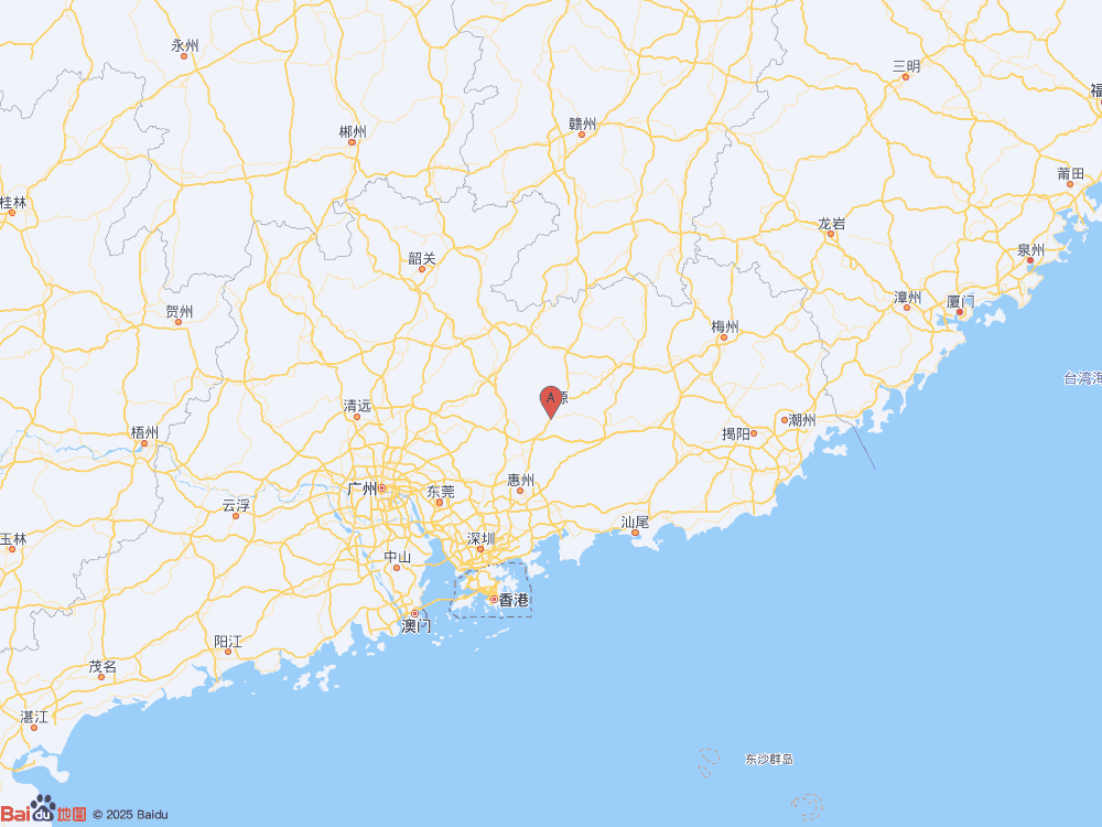 廣東河源市源城區(qū)（北緯23.72度，東經(jīng)114.68度）發(fā)生3.0級(jí)地震