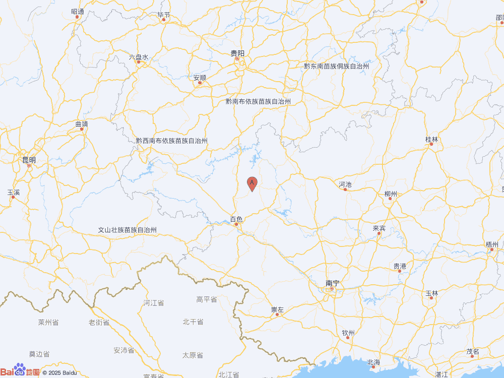 廣西河池市鳳山縣（北緯24.50度，東經(jīng)106.91度）發(fā)生4.1級地震