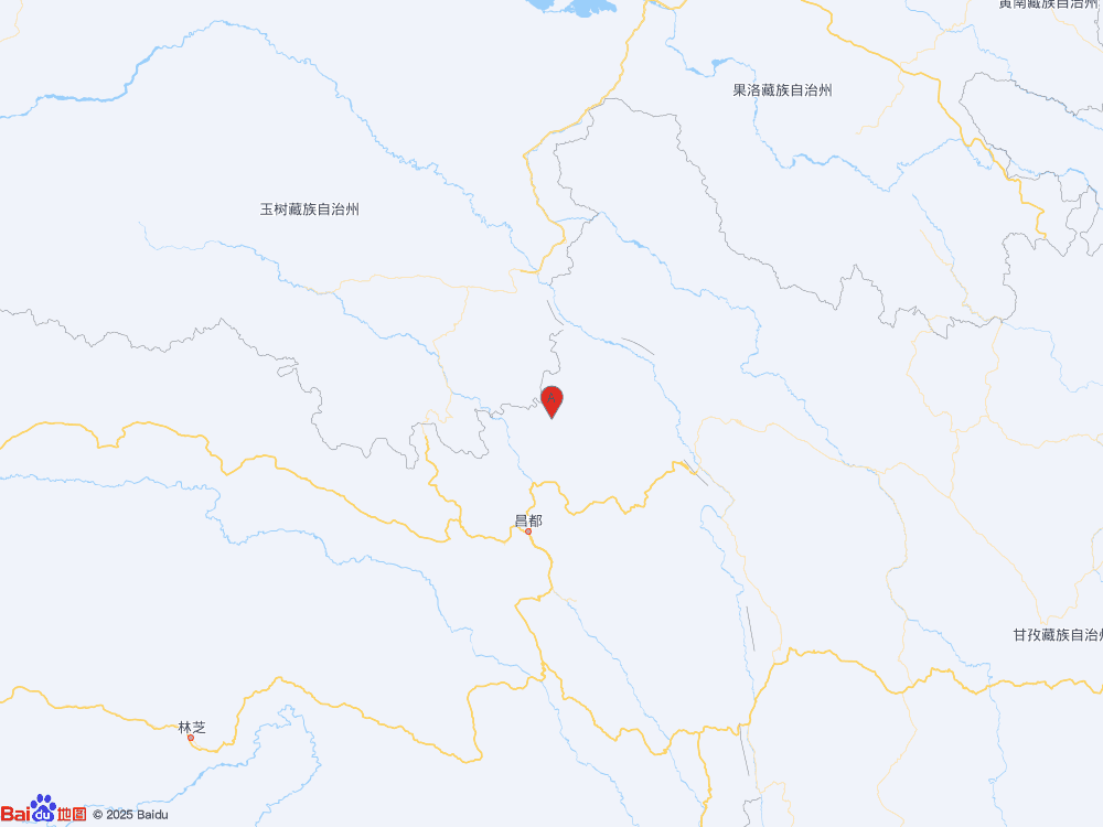 西藏昌都市卡若區(qū)（北緯32.00度，東經(jīng)97.37度）發(fā)生3.8級(jí)地震
