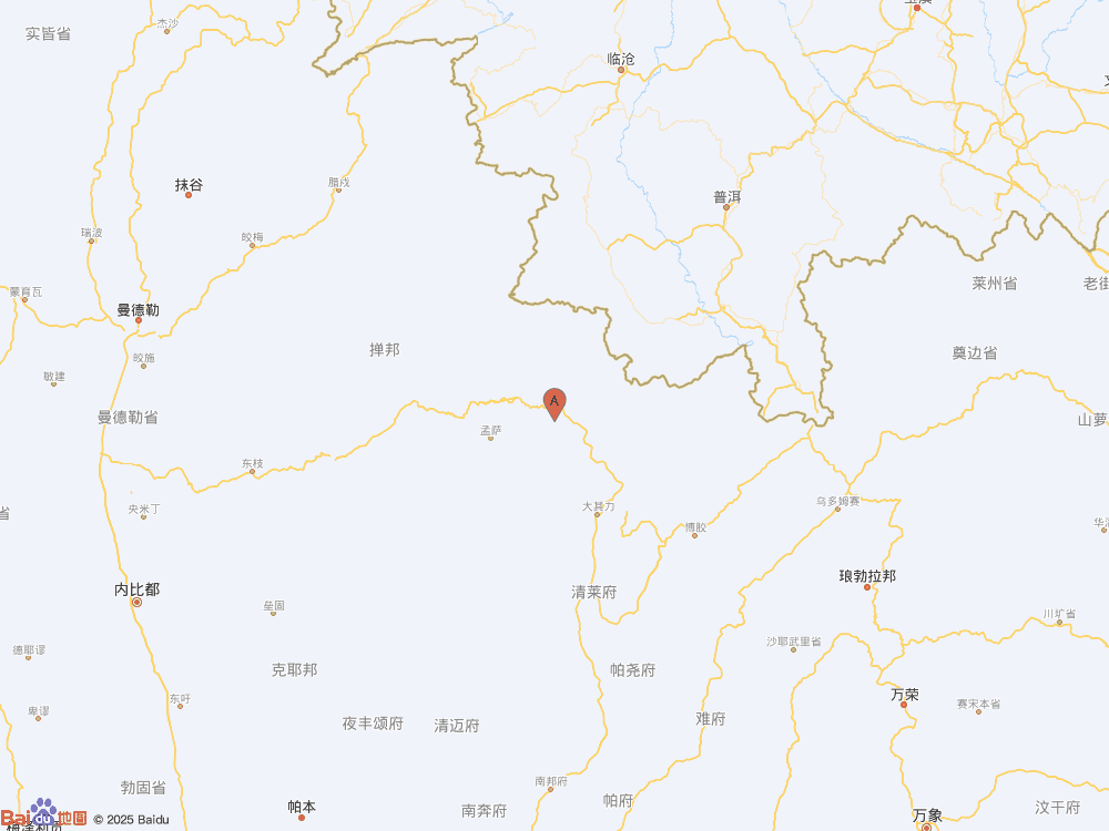 緬甸（北緯21.23度，東經(jīng)99.54度）發(fā)生4.1級地震
