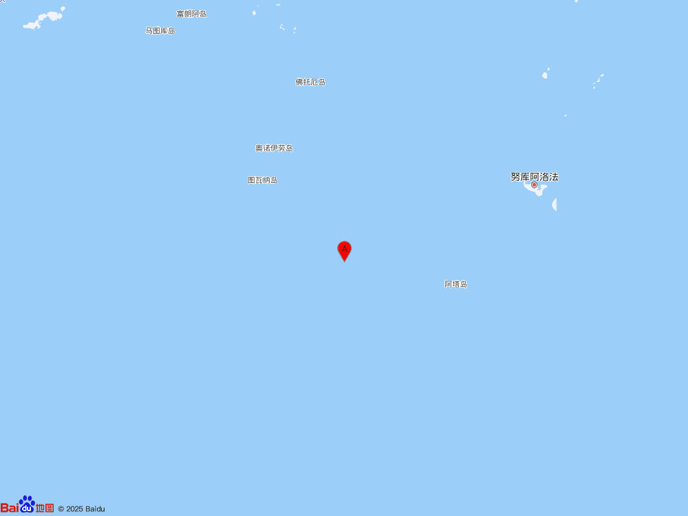 斐濟(jì)群島以南海域（北緯-22.05度，東經(jīng)-177.75度）發(fā)生5.8級(jí)地震