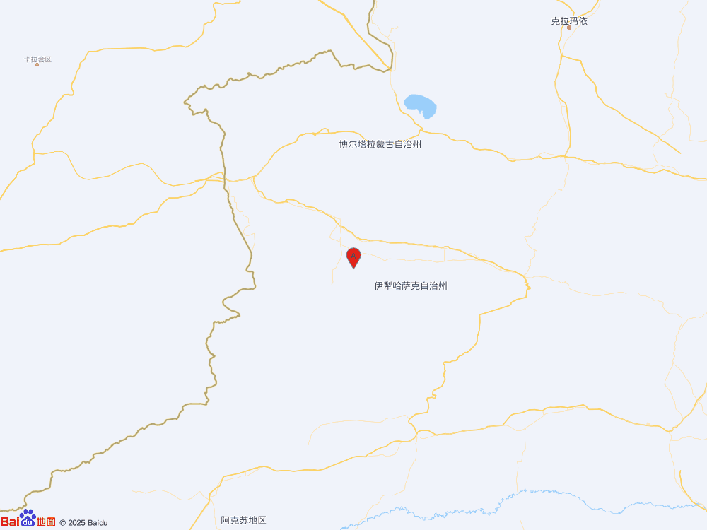 新疆伊犁州鞏留縣（北緯43.38度，東經(jīng)82.09度）發(fā)生3.3級地震