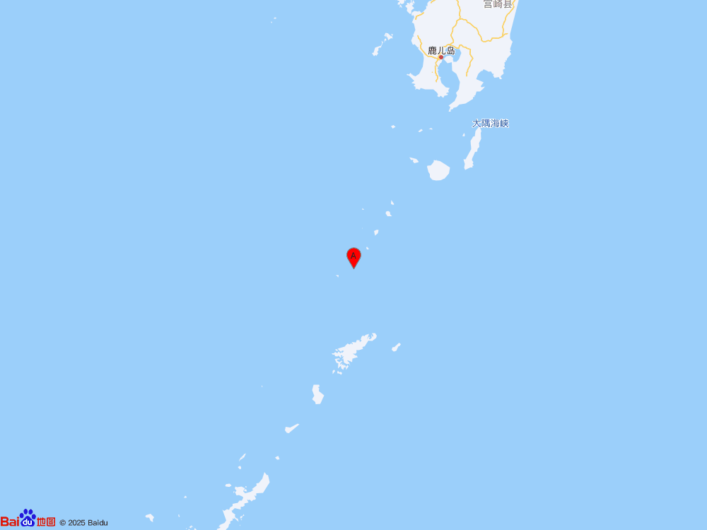 琉球群島（北緯29.26度，東經(jīng)129.42度）發(fā)生5.2級地震