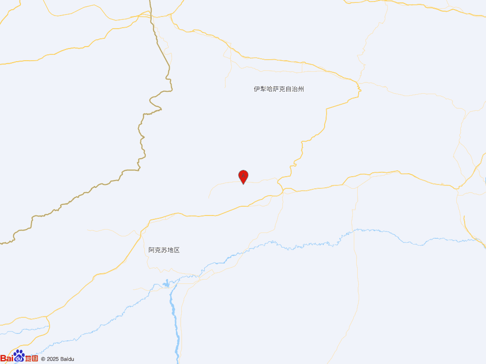 新疆阿克蘇地區(qū)拜城縣（北緯41.88度，東經(jīng)82.16度）發(fā)生3.6級地震
