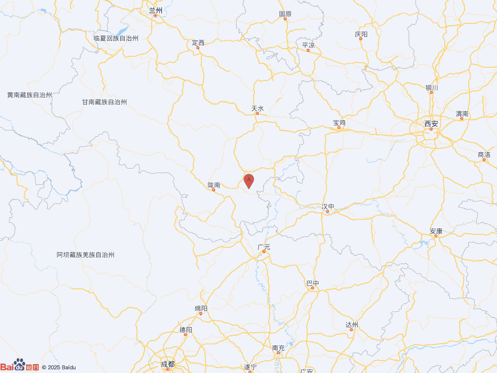 甘肅隴南市康縣（北緯33.47度，東經(jīng)105.57度）發(fā)生2.4級地震